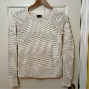 American Eagle white cableknit sweater - XS